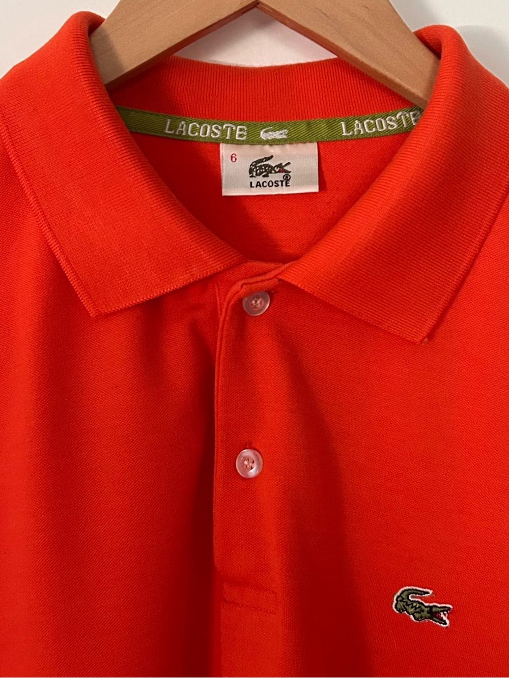 Lacoste Men’s Size 6(XL) Short Sleeve 100% Cotten Polo